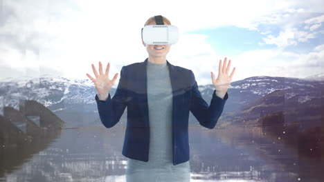 Frau-Nutzt-VR-Video