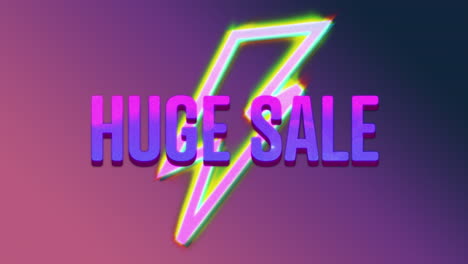 Huge-sale-graphic-and-colourful-lightning-on-dark-pink-background