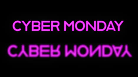 Pink-neon-Cyber-Monday-text-appearing-4k