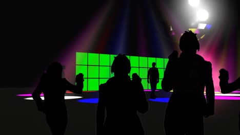 Silhouetten-Tanzen-In-Einem-Nachtclub