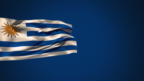 Flagge-Von-Uruguay-Winkt