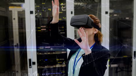 Woman-using-VR-in-Server-Room