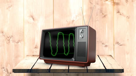 Television-with-green-static-electricity