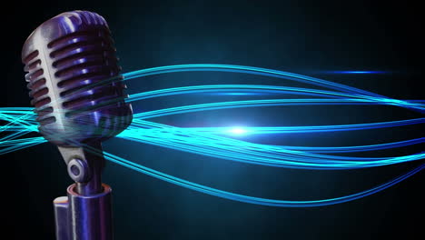 Microphone-on-a-blue-background