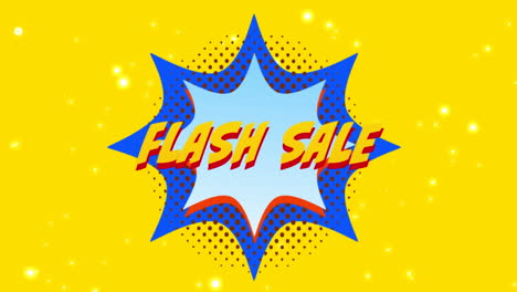 Flash-sale-graphic-in-blue-explosion-on-yellow-background