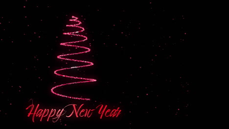 Feliz-Año-Nuevo-Y-árbol-De-Navidad-En-Rojo