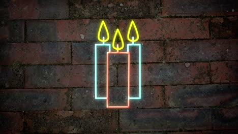 Candles-neon-sign-on-brick-wall