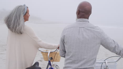 Mature-couple-enjoying-time-outside-by-the-sea