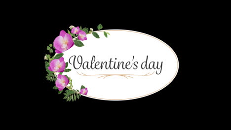 Animation-of-valentines-day-on-black-background