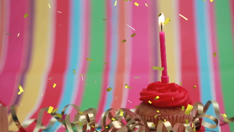 Candle-on-a-cupcake-and-confetti
