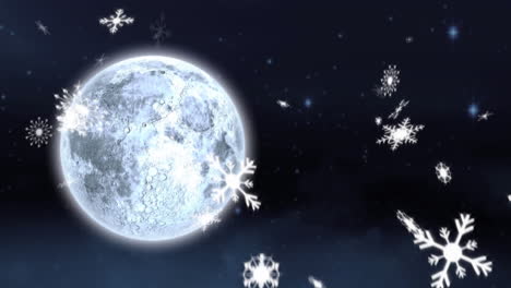 Snow-falling-and-full-moon