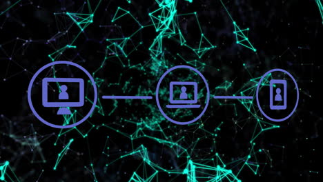 Netzwerk-Digitaler-Symbole-Gegen-Netzwerk-Von-Verbindungen