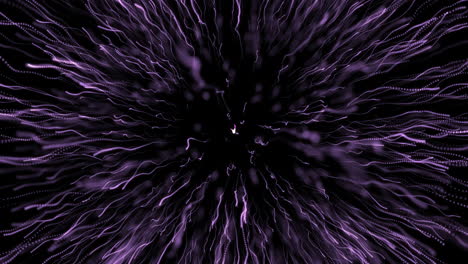Purple-light-trails-exploding-against-black-background