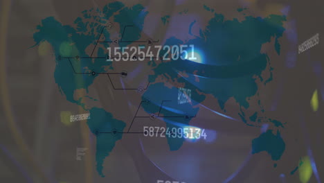 Mehrere-Wechselnde-Zahlen-über-Lichtflecken-Auf-Der-Weltkarte