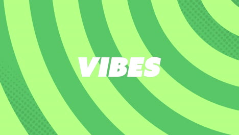 Digital-animation-of-vibes-text-against-concentric-circles-on-green-background