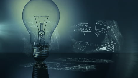 Animation-of-light-bulb-with-scientific-formulae-and-data-processing