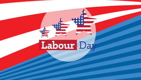 Animation-of-labour-day-text-with-stars-over-american-flag