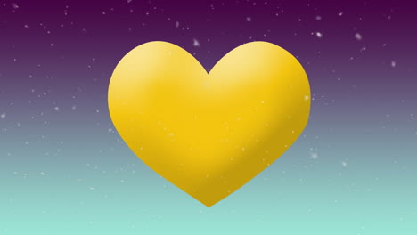 Animation-of-heart-emoji-icon-on-green-background