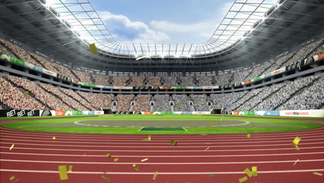 Animation-of-confetti-falling-over-sport-stadium