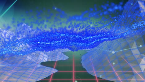Digitale-Animation-Eines-Verbindungsnetzwerks-Vor-3D-Gebirgsstrukturen