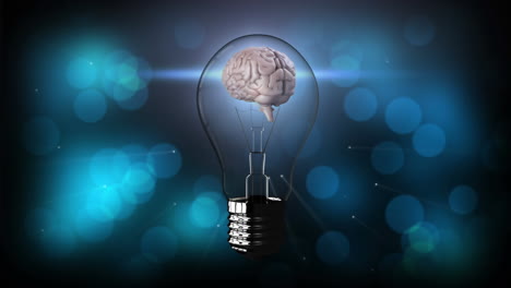 Animation-of-light-bulb-with-human-brain-with-blue-spots-and-copy-space