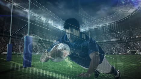 Animation-Der-Datenverarbeitung-über-Rugbyspieler-Auf-Dem-Rugbyfeld