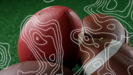 Animation-Bewegter-Linien-über-American-Football-Bällen