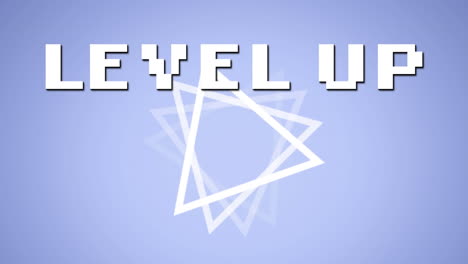 Animation-Von-Level-Up-Text-Auf-Blauem-Hintergrund