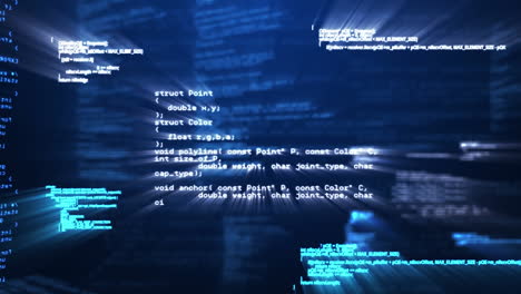 Digitale-Animation-Mehrerer-Bildschirme-Mit-Datenverarbeitung-Vor-Blauem-Hintergrund