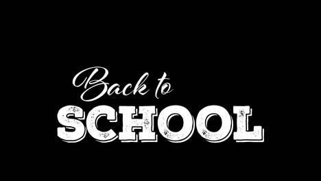 Animation-of-back-to-school-text-on-black-background