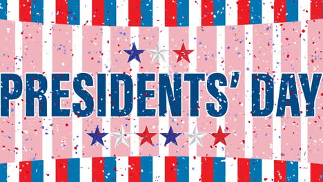 Animation-Des-Tagestextes-Des-Präsidenten-über-Rot,-Weiß-Und-Blau-Der-Vereinigten-Staaten-Von-Amerika