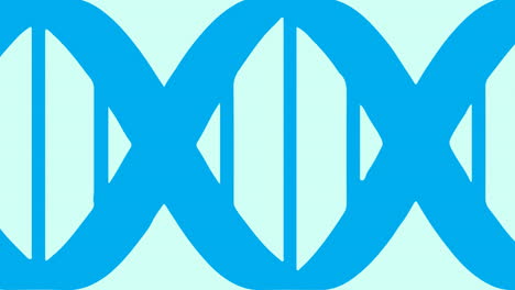 Animation-of-dna-strand-icon-moving-on-white-background