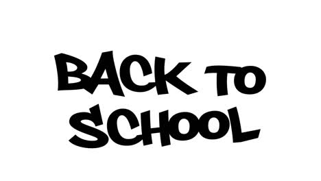 Animation-of-back-to-school-text-on-white-background