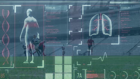 Animation-Einer-Digitalen-Schnittstelle-Mit-Datenverarbeitung-über-Fußballspieler