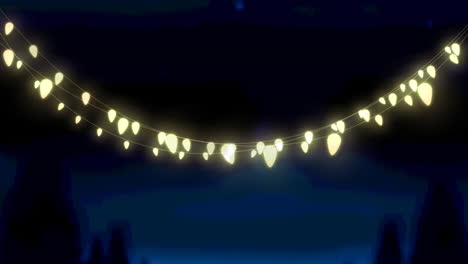 Animation-Leuchtender-Lichterketten-Auf-Schwarzem-Hintergrund
