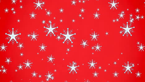 Animation-of-falling-stars-over-red-background