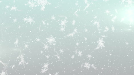 Animación-Del-árbol-De-Navidad-Con-Nieve-Cayendo-Vista-A-Través-De-La-Ventana-Sobre-Fondo-Azul