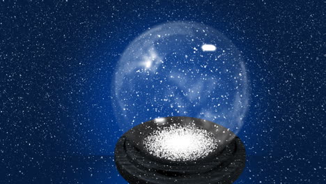 Animation-of-snow-falling-over-snow-globe