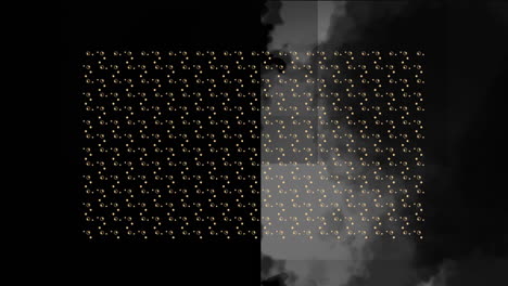 Animation-Von-Punkten-Und-Grünem-Explodierendem-Rauch-Auf-Schwarzem-Hintergrund