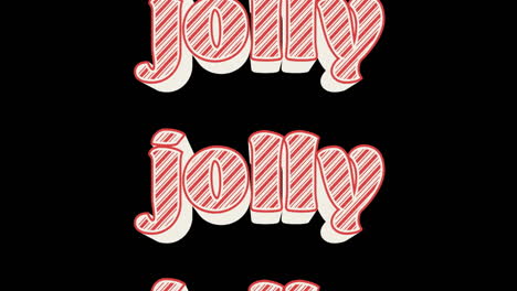 Animation-of-jolly-text-in-repetition-at-christmas-on-black-background