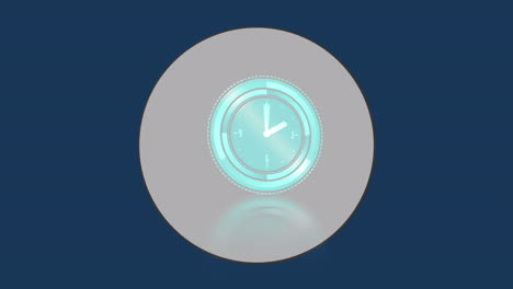 Animation-of-clock-moving-fast-over-white-circle