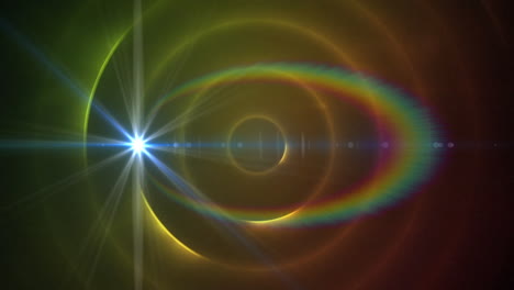 Lichtfleck-Und-Blendenfleck-Vor-Rosa-Spiralförmigen-Lichtspuren-Auf-Schwarzem-Hintergrund
