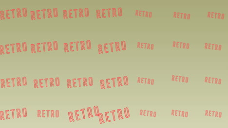 Animation-of-multiple-retro-text-over-grey-background