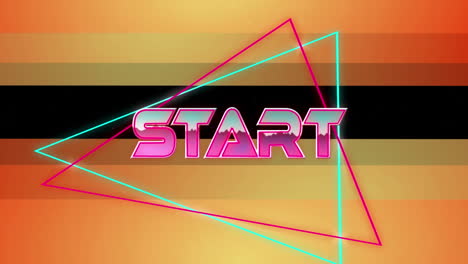 Animation-Des-Starttextes-über-Lichtspuren-Und-Orangefarbenem-Rahmen-Auf-Schwarzem-Hintergrund