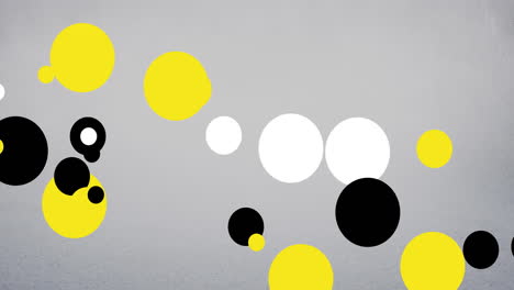 Animation-Der-Flagge-Der-Brunei-Farben-Mit-Weißen,-Schwarzen-Und-Gelben-Punkten-Auf-Grauem-Hintergrund