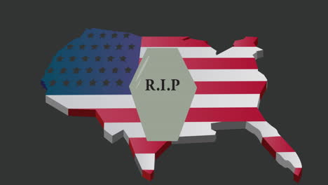 Animation-of-rip-over-map-with-flag-of-usa