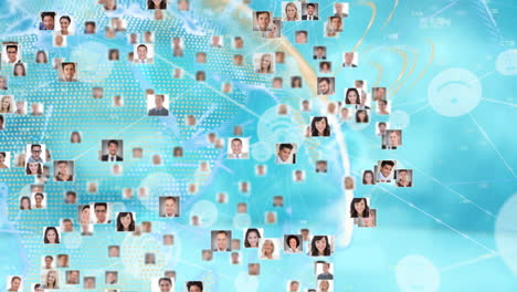 Animation-of-diverse-people-icons-over-globe-and-network-of-connections