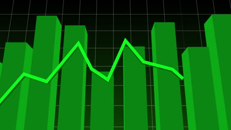 Animation-of-green-graph-on-black-background