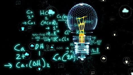 Animation-of-light-bulb-and-scientific-data-processing