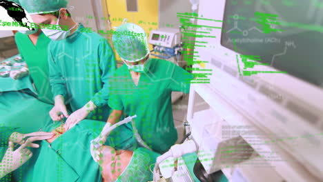 Animation-of-data-processing-over-diverse-surgeons-in-operating-theatre